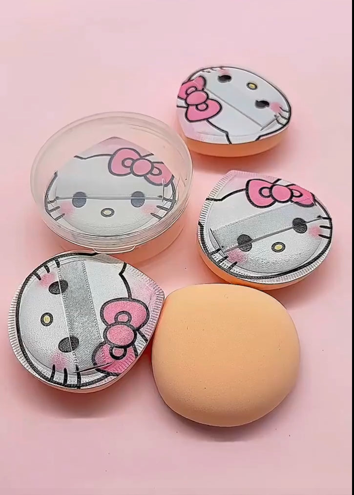 Hello kitty makeup powder puff with case 💗.