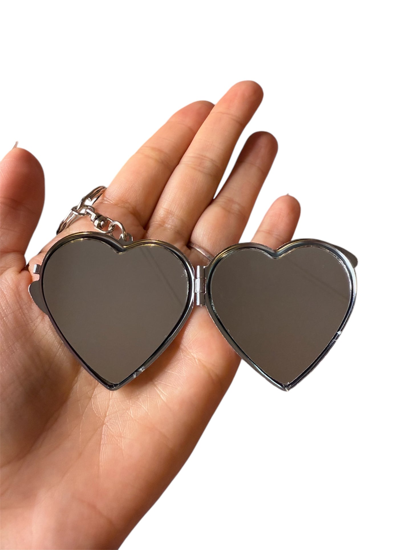 Bling heart keychain mirror 💗