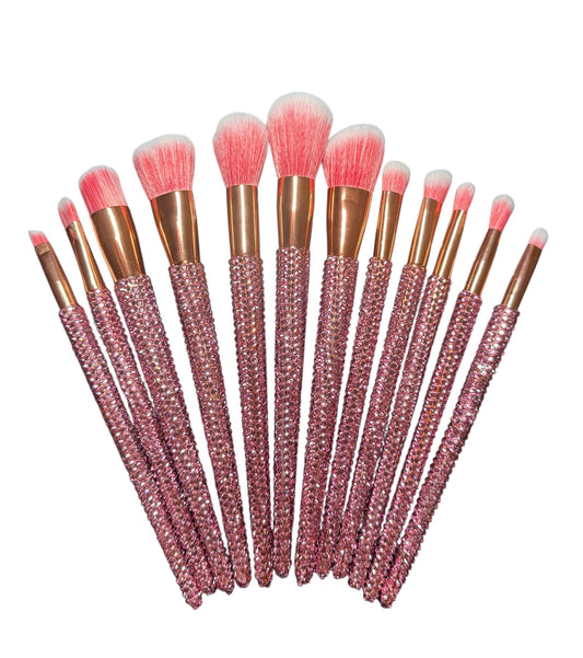 Bling makeup brush set. Cosmetic bag included 💗