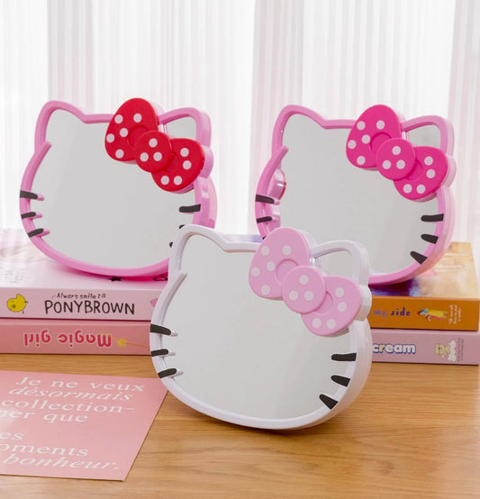 Hello kitty desktop mirrors with brush holder set 💗