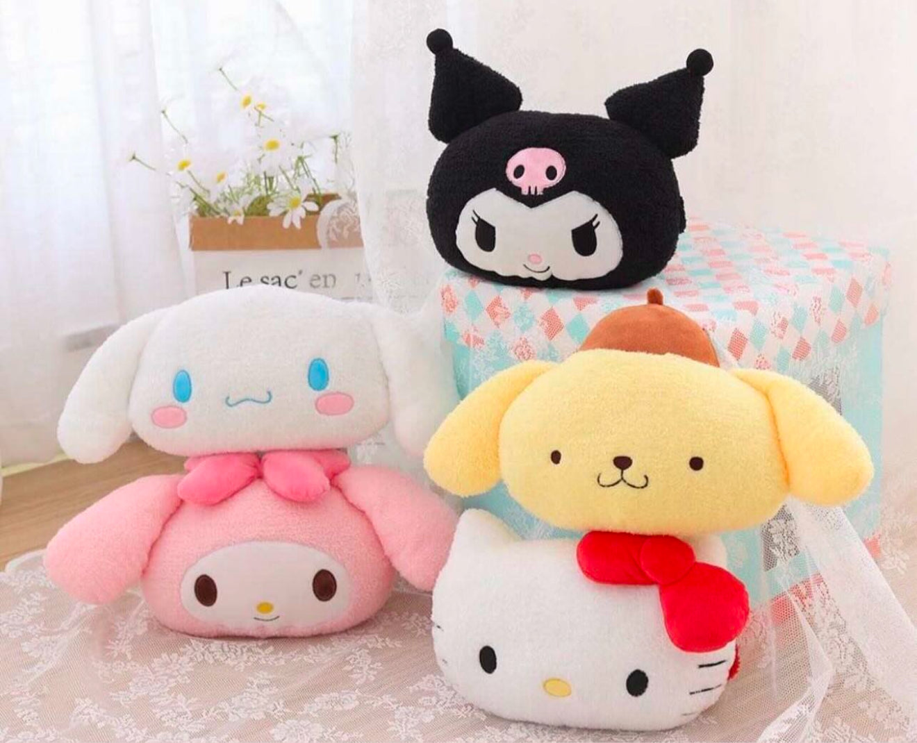 Sanrio plush head rest pillows 💗